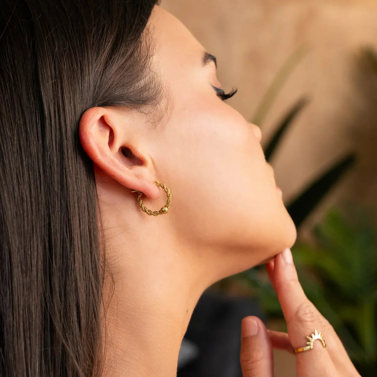 Aro Twist Bañado en Oro de 18K