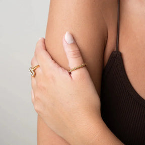 Anillo Espiral Bañado en Oro de 18K