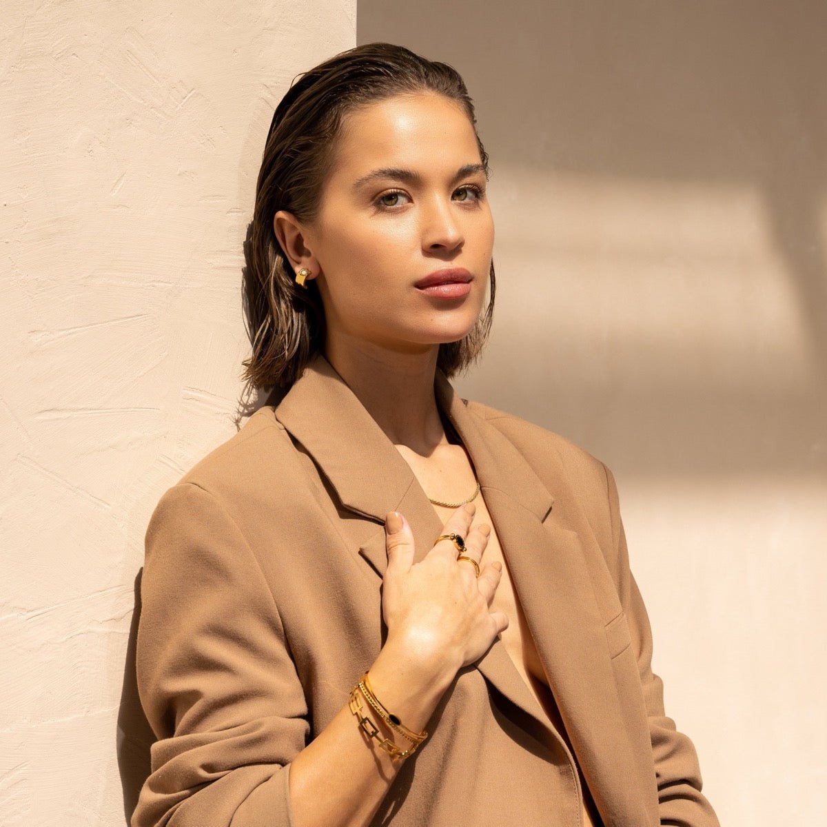 Brazalete Alexandra Bañado en Oro de 18K