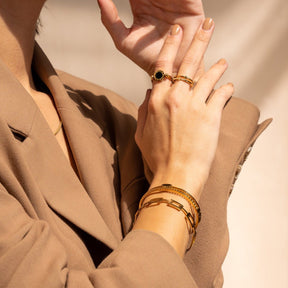 Brazalete Alexandra Bañado en Oro de 18K