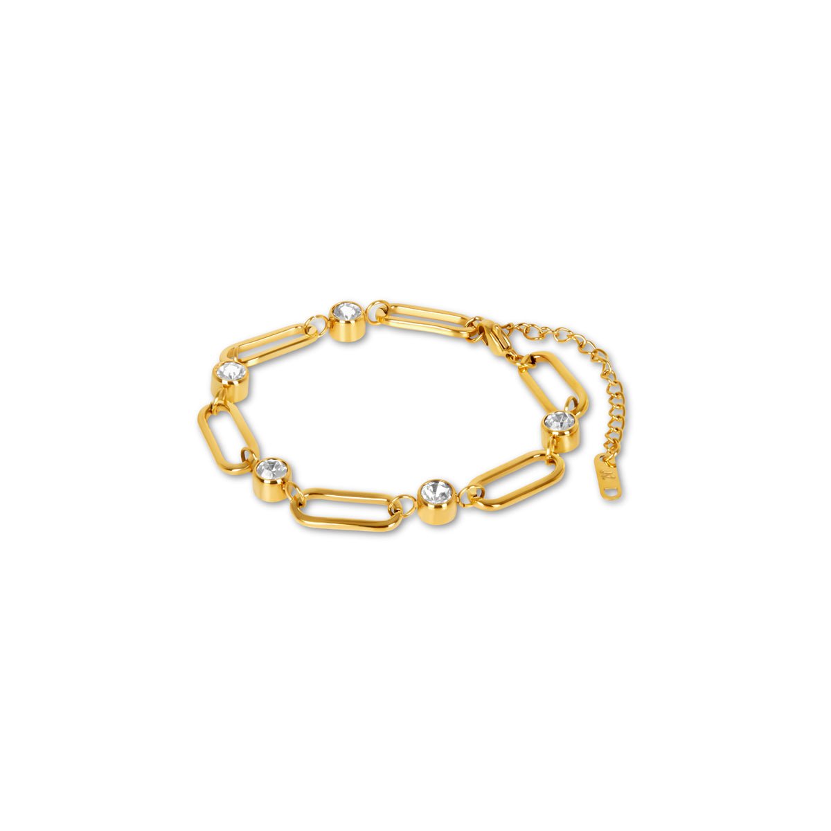 Pulsera Crystal Link Bañada en Oro 18k