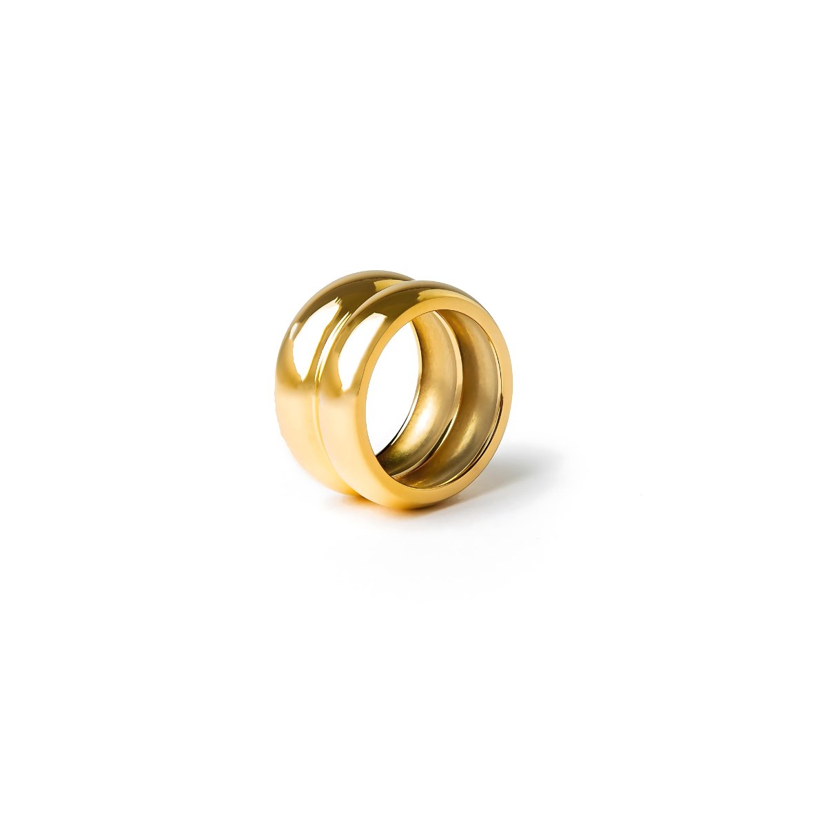 Anillo Double Chunky Bañado en Oro 18K
