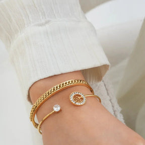 Brazalete Elos Bañado en Oro 18K