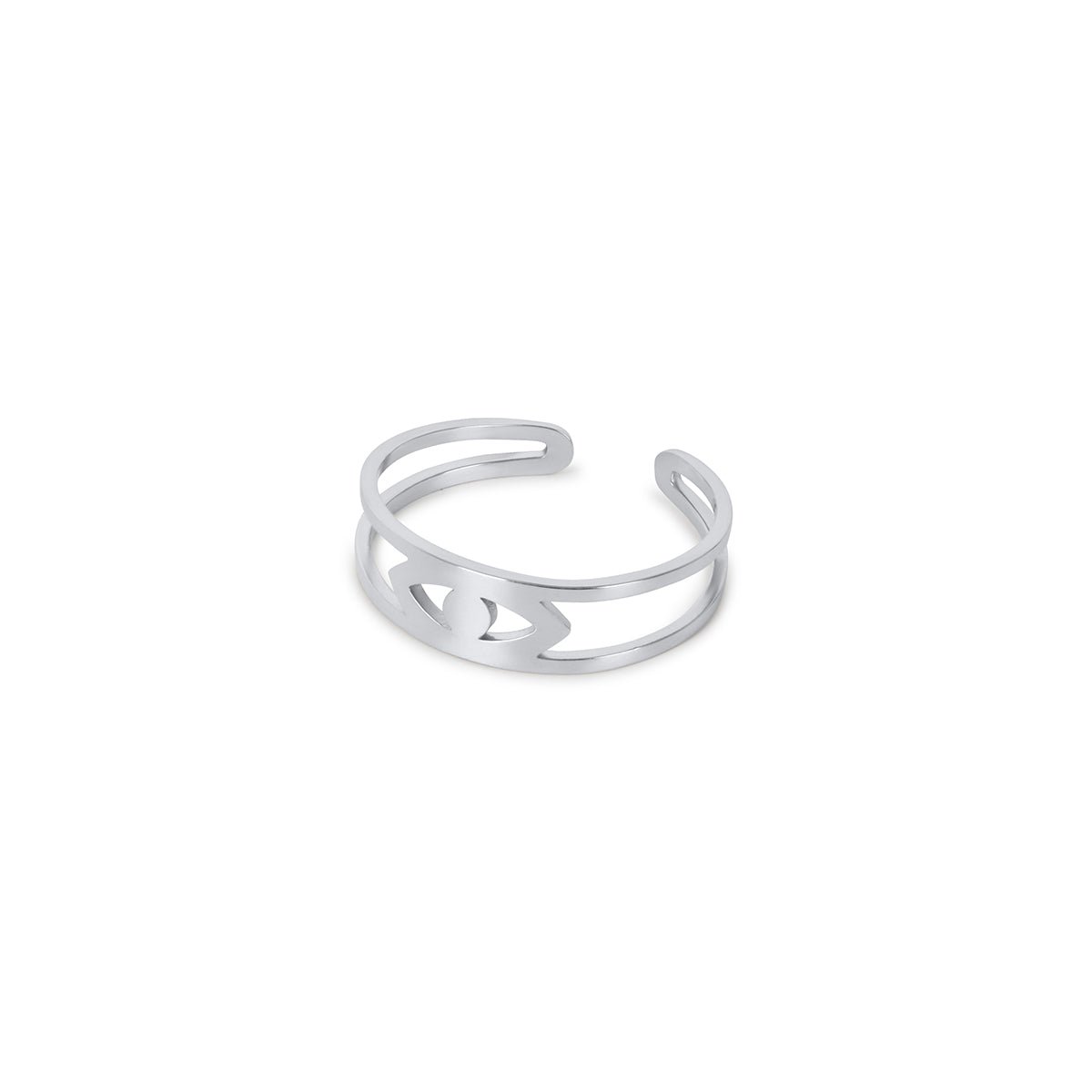Anillo Olho Grego Ajustable - Plata