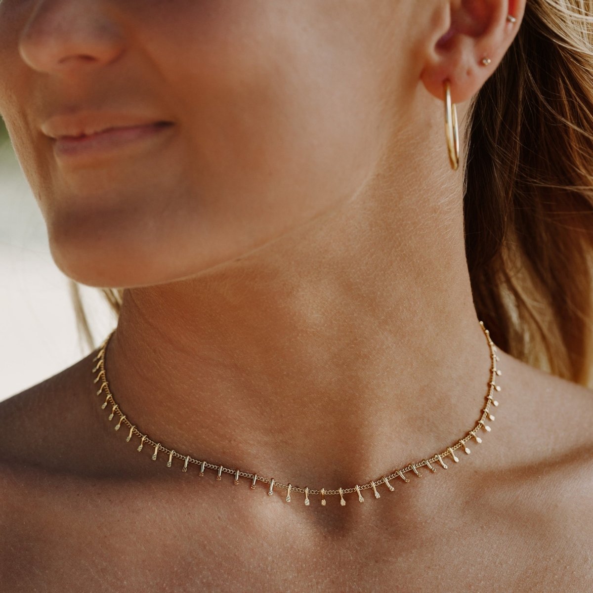 Collar Gargantilha Jurerê Bañado en Oro 18K