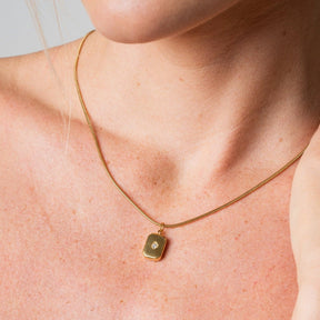 Collar Shine Colgante Bañado en Oro 18k