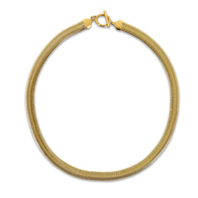 Collar Gargantilha Gaia Malha Bañado en Oro 18k