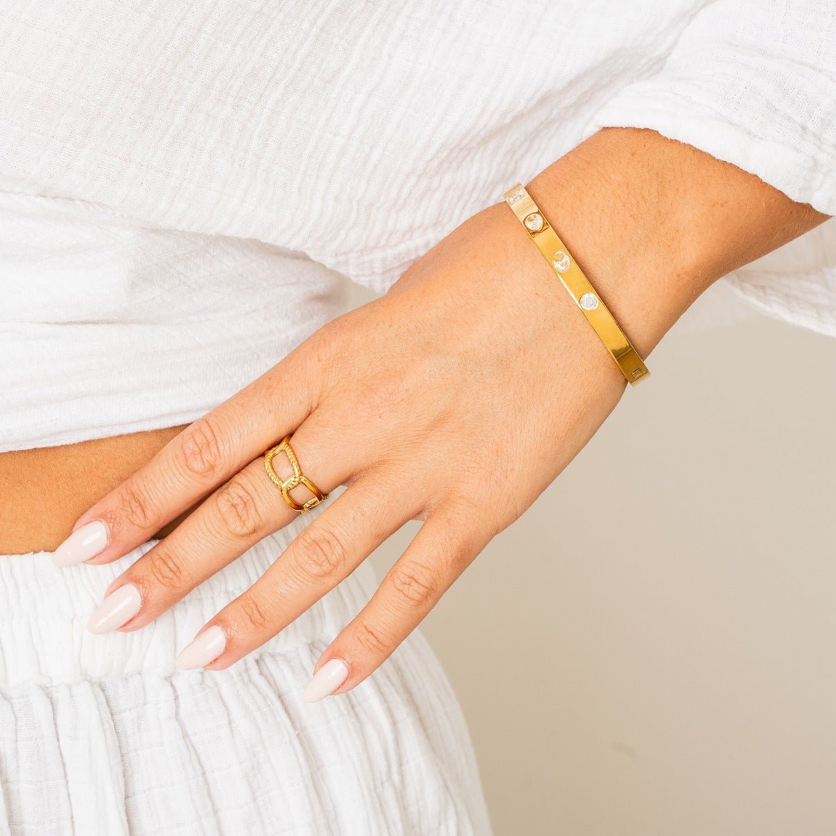 Brazalete Catherine Bañado en Oro 18k