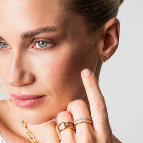 Anillo Vienne Duplo Bañado en Oro 18k