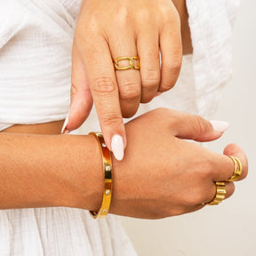 Brazalete Amélie Bañado en Oro 18k