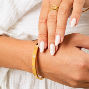 Brazalete Amélie Bañado en Oro 18k