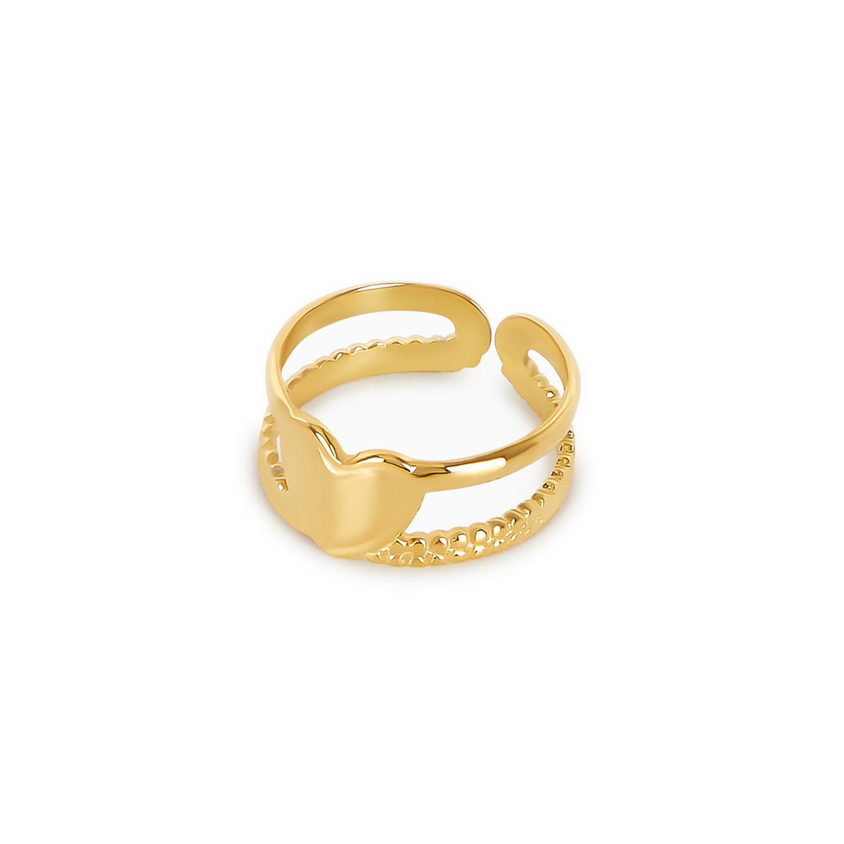 Anillo Love Ajustable Bañado en Oro 18k