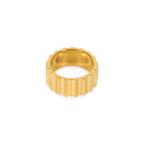 Anillo Groove Bañado en Oro 18k