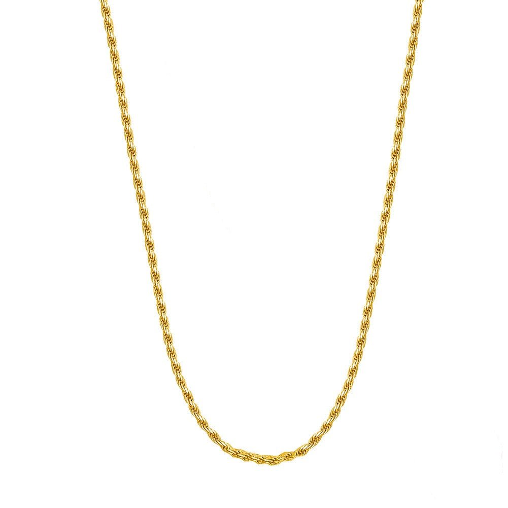 Collar Cordão Baiano Fino 2mm Bañado en Oro 18k