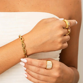 Pulsera Elos Chunky Bañado en Oro 18k