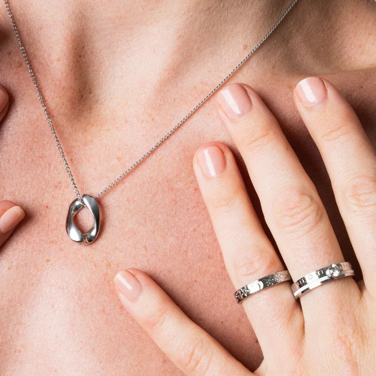 Anillo Rainha Piedra Cristal - Plata