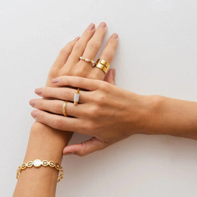 Brazalete Olivia Piedra Zirconia Bañado en Oro 18k