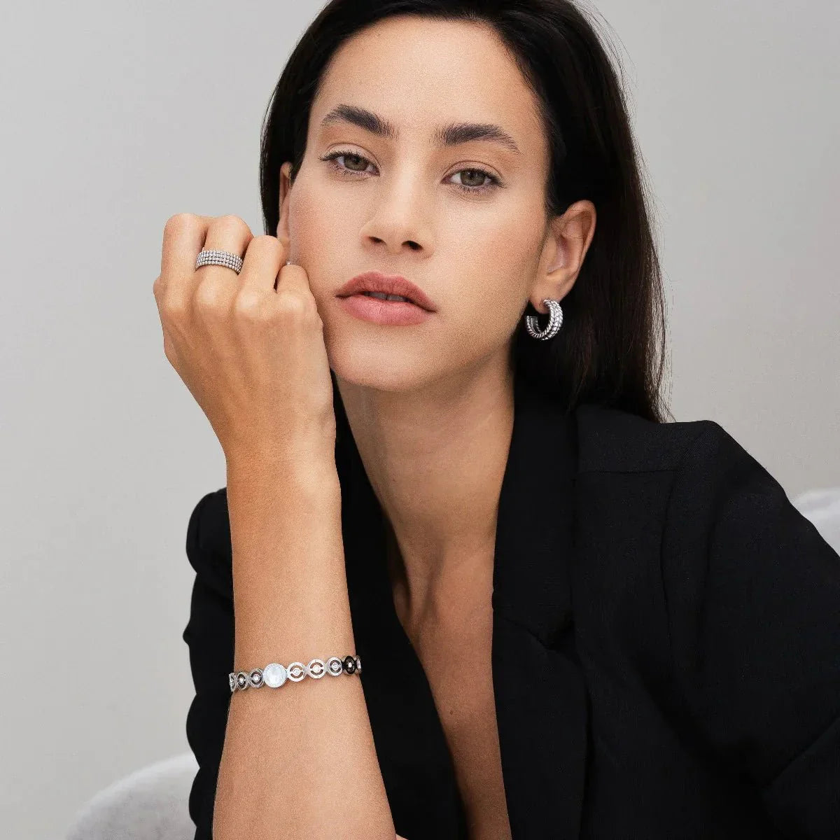 Brazalete Olivia Piedra Zirconia - Plata