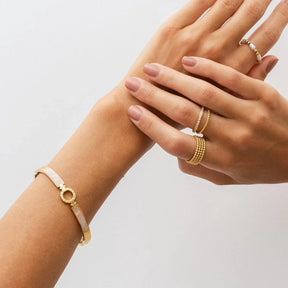 Brazalete Aura Bañado en Oro 18k