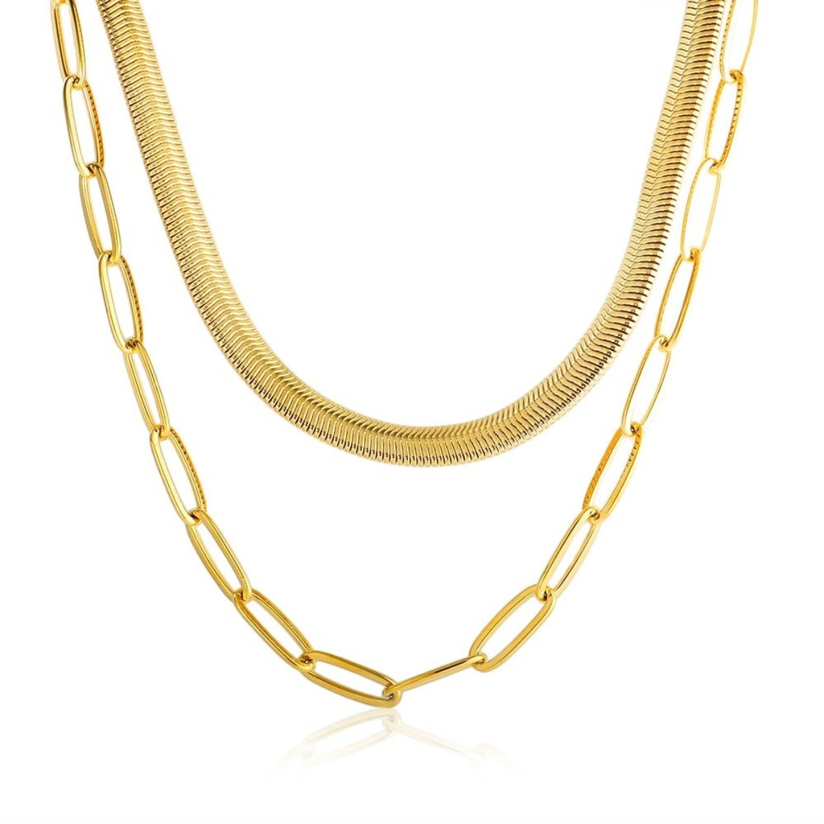Mix Collar Antonela Bañado en Oro 18k