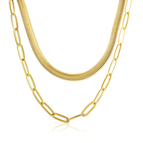Mix Collar Antonela Bañado en Oro 18k