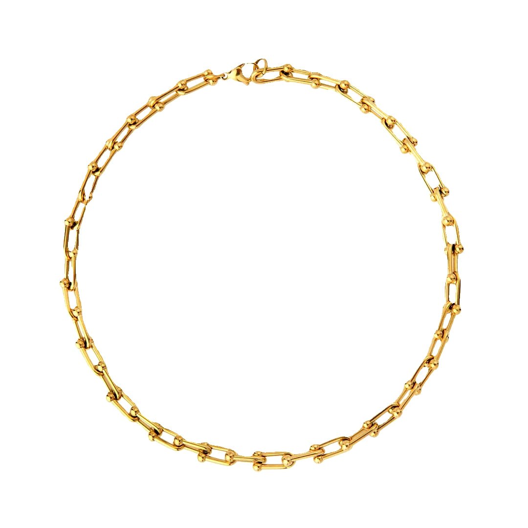 Collar Elos Inspiração Entrelaçados Bañado en Oro 18K