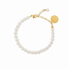 Pulsera de Pérolas Charm Bañada en Oro 18K