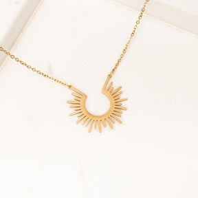 Collar Spike Colgante Bañado en Oro 18K