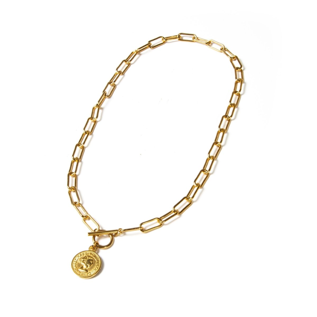 Collar New York Cents Bañado en Oro 18K