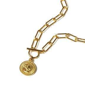Collar New York Cents Bañado en Oro 18K