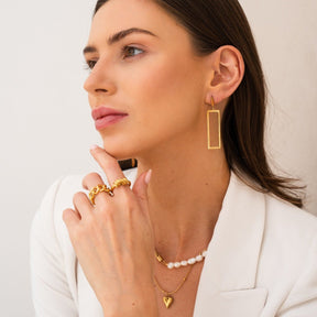 Collar Life Love  Corazón Bañado en Oro 18K