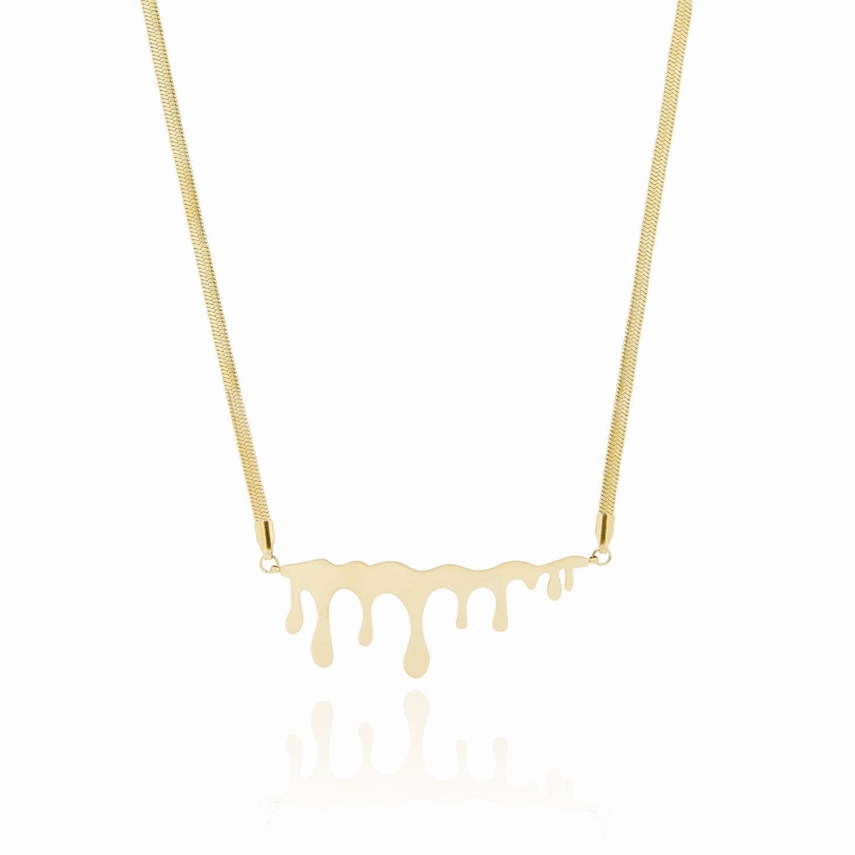 Collar Favo de Mel Minimalista Bañado en Oro 18K
