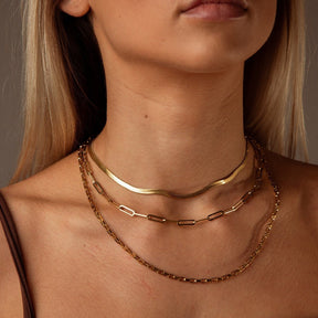 Collar Elos Celina Cadena Bañado en Oro 18K