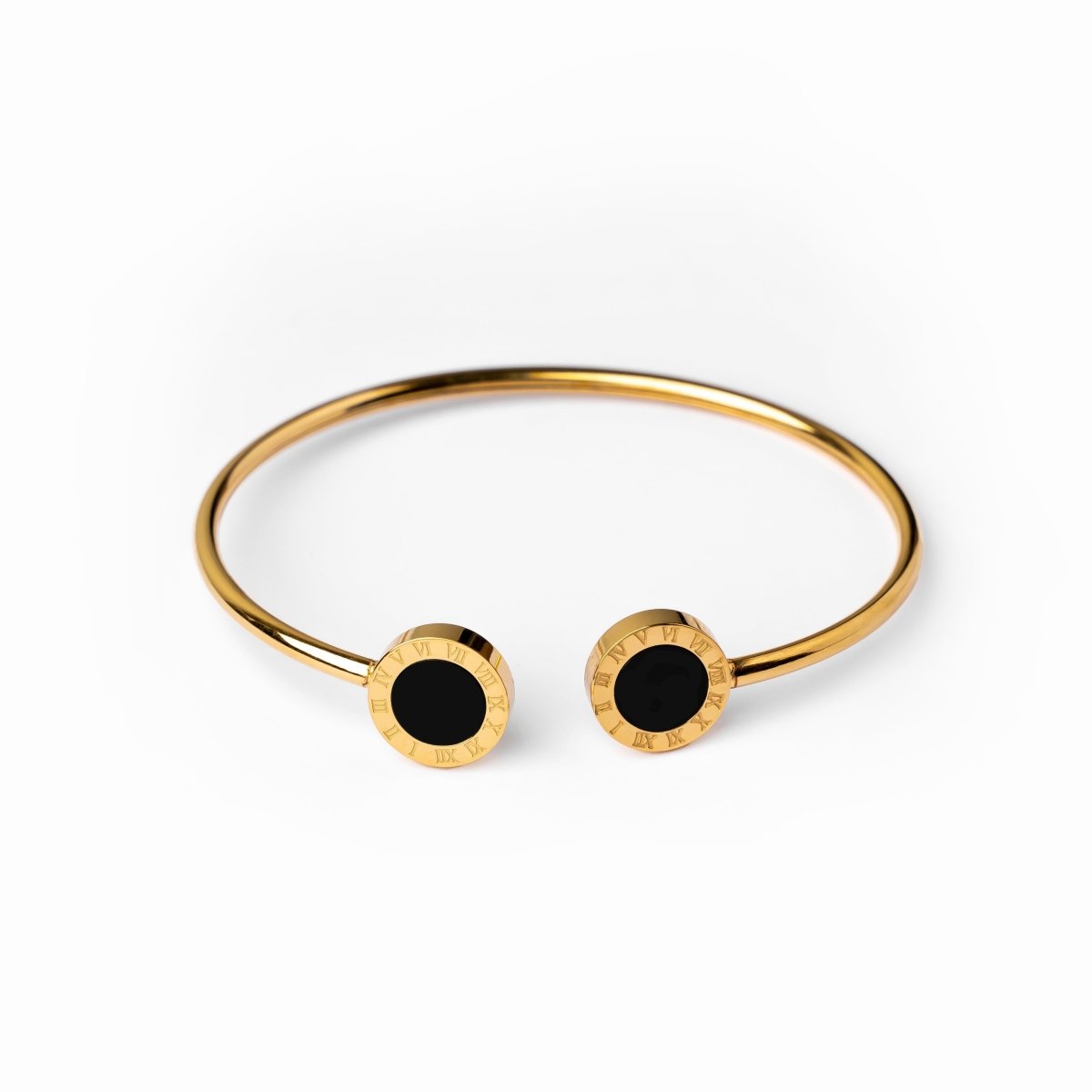 Brazalete Ônix Bañado en Oro 18K