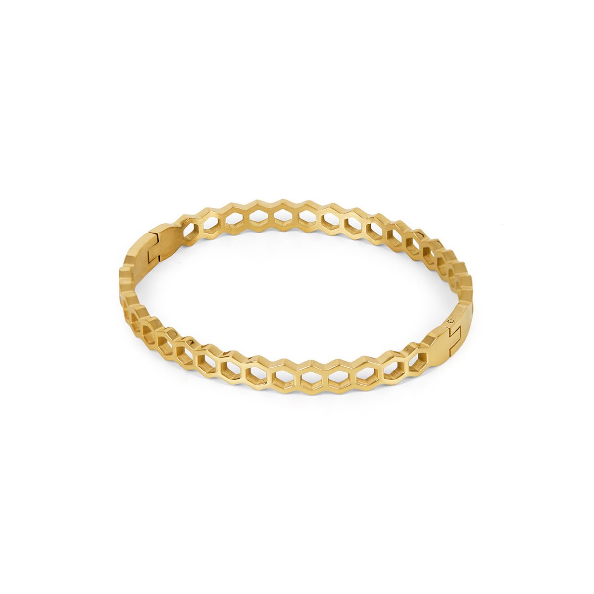 Brazalete Favo de Mel Bañado en Oro 18K