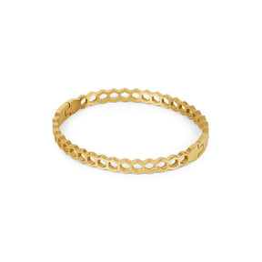 Brazalete Favo de Mel Bañado en Oro 18K