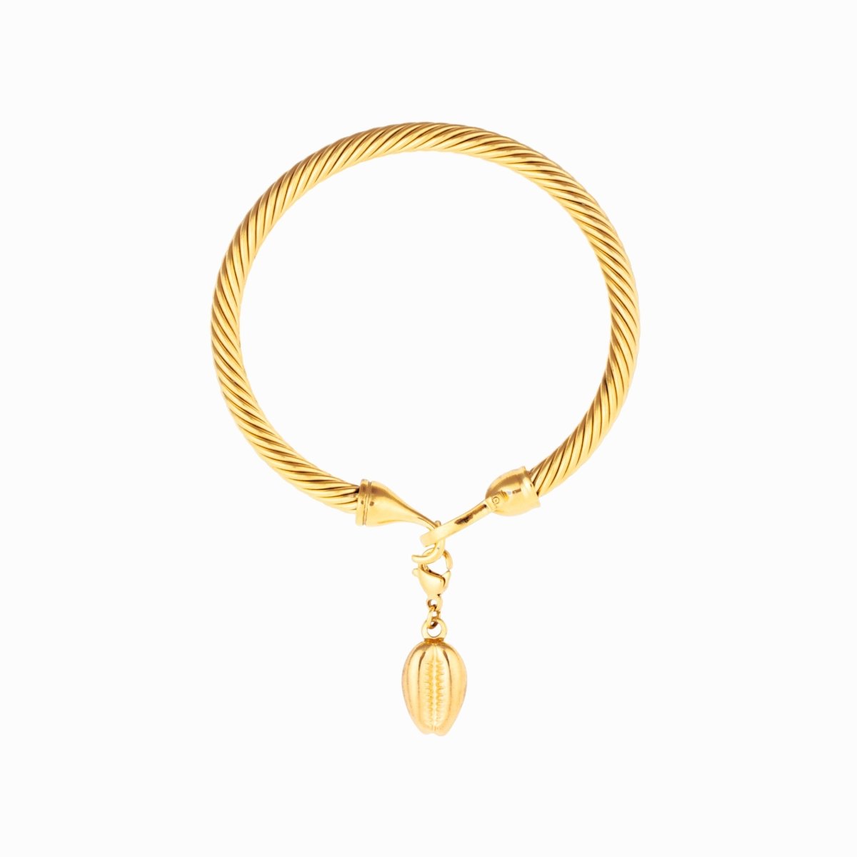 Brazalete Concha Hana Bañado en Oro 18K