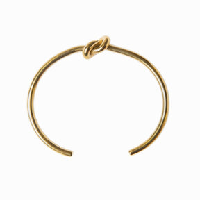 Brazalete Com Nó Central Bañado en Oro 18K