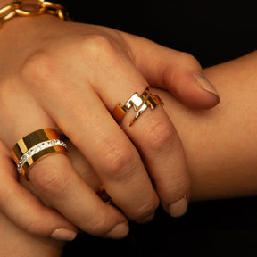 Anillo Raio Bañado en Oro 18K