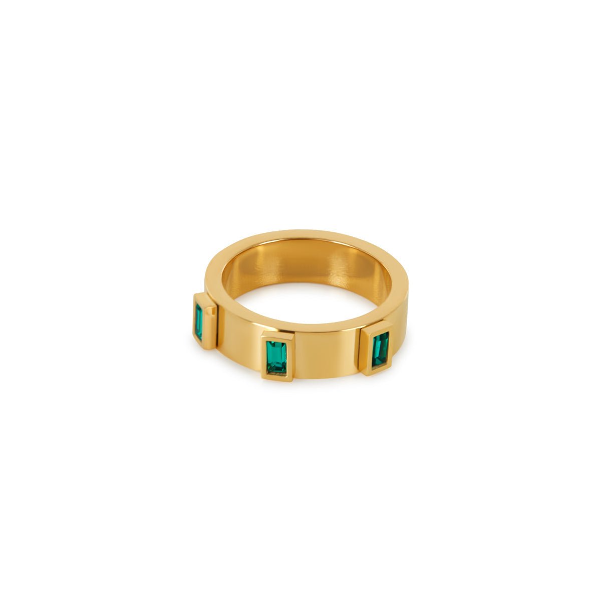 Anillo Prestige Cúbica Bañado en Oro 18K