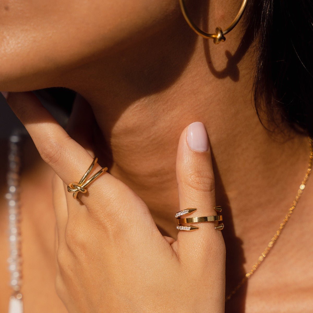 Anillo Prego Pontas Bañado en Oro 18K