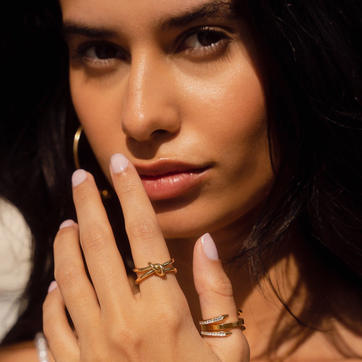 Anillo Prego Pontas Bañado en Oro 18K