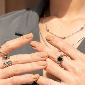 Anillo Giratório Numeral Romano - Plata