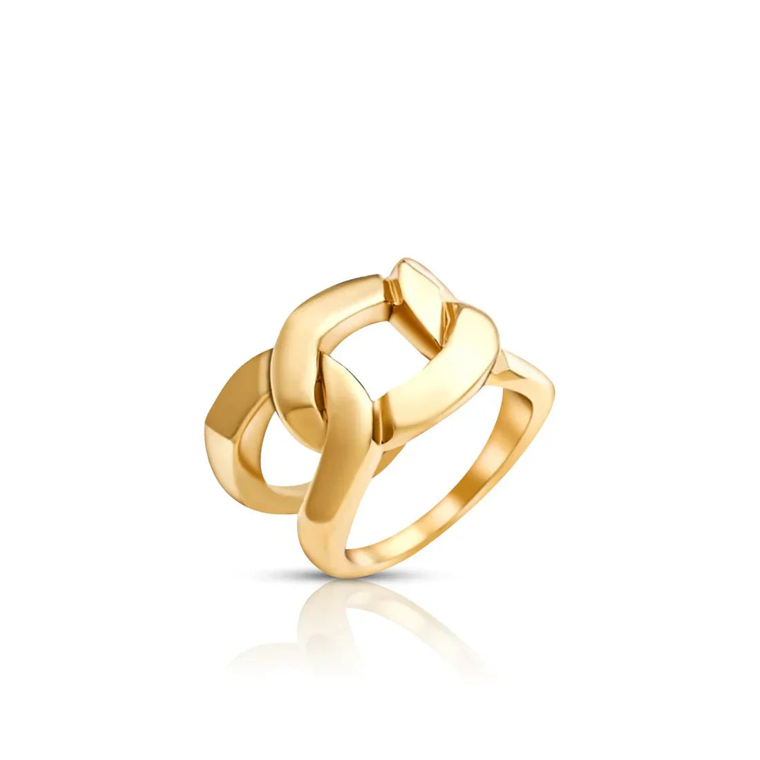Anillo Elo Duplo Bañado en Oro 18K