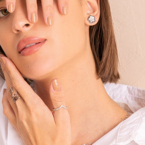 Anillo Trinity Zirconia - Plata