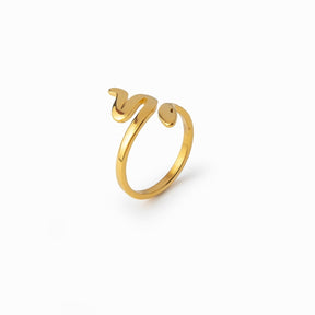 Anillo Serpente Bañado en Oro 18K